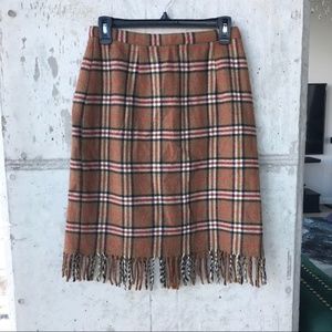 Vintage Intriguing Threads Plaid Skirt with Fringe 8